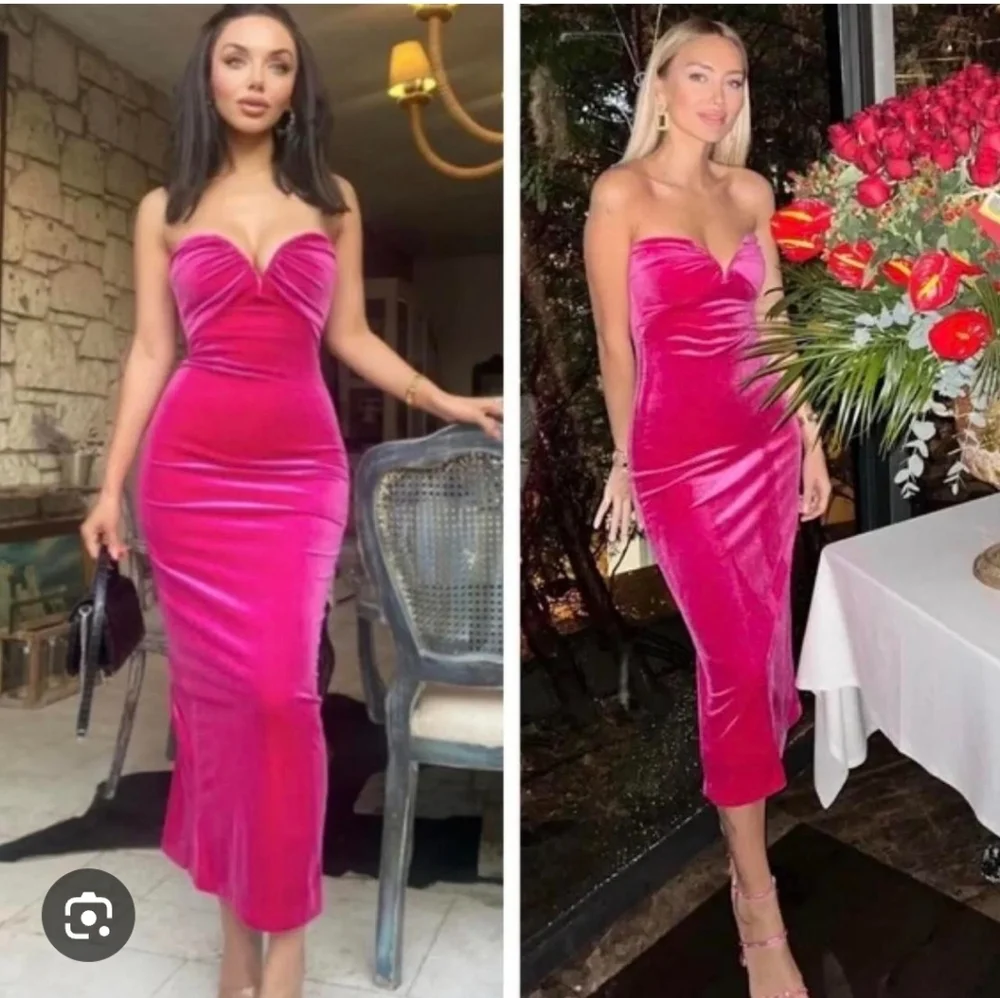 Zara * Velvet Midi Dress Pink Size XS_13